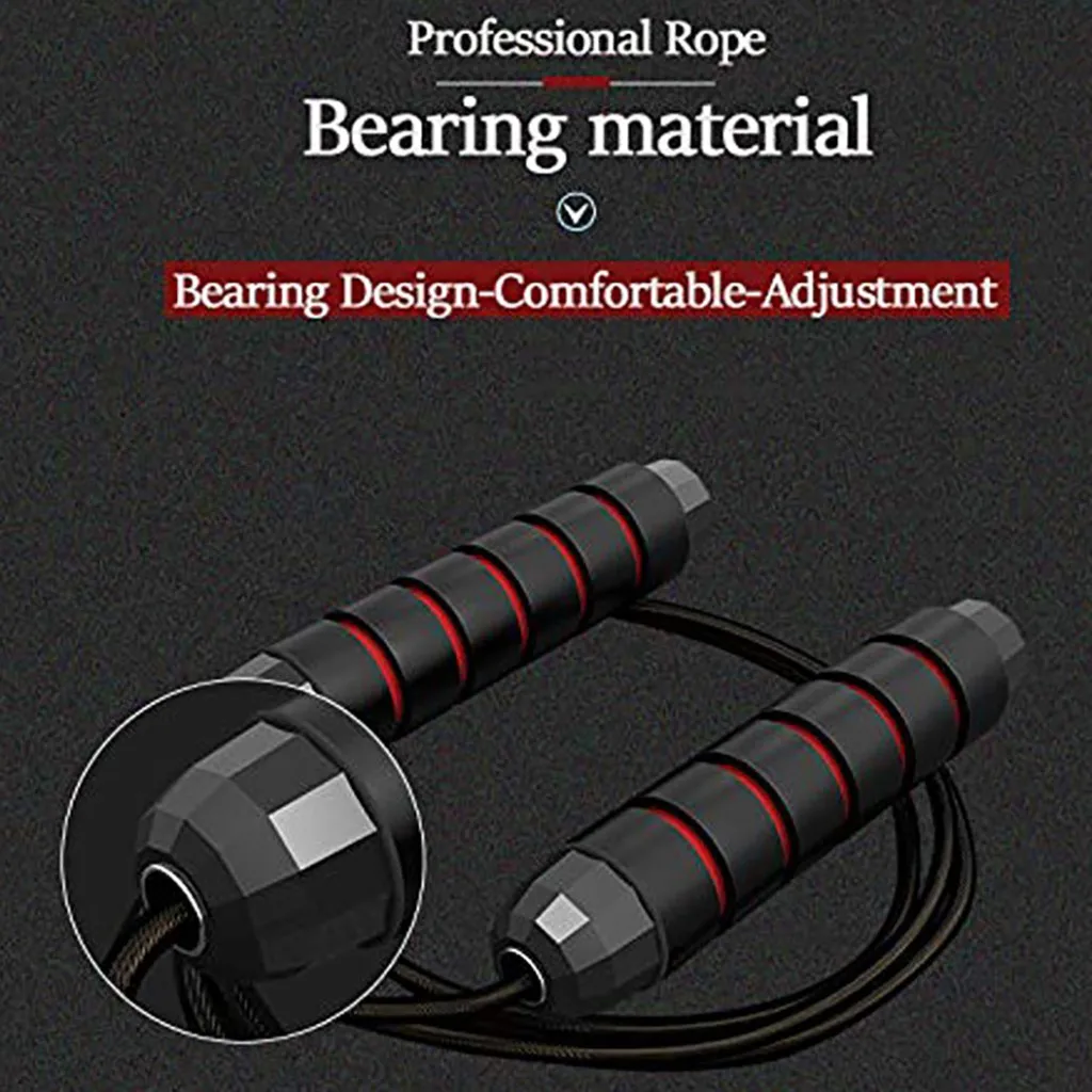 

Skipping Rope Tangle-Free with Ball Bearings Rapids Speed Jump Rope Cable Professional Skipping Rope Fitness Skip Training