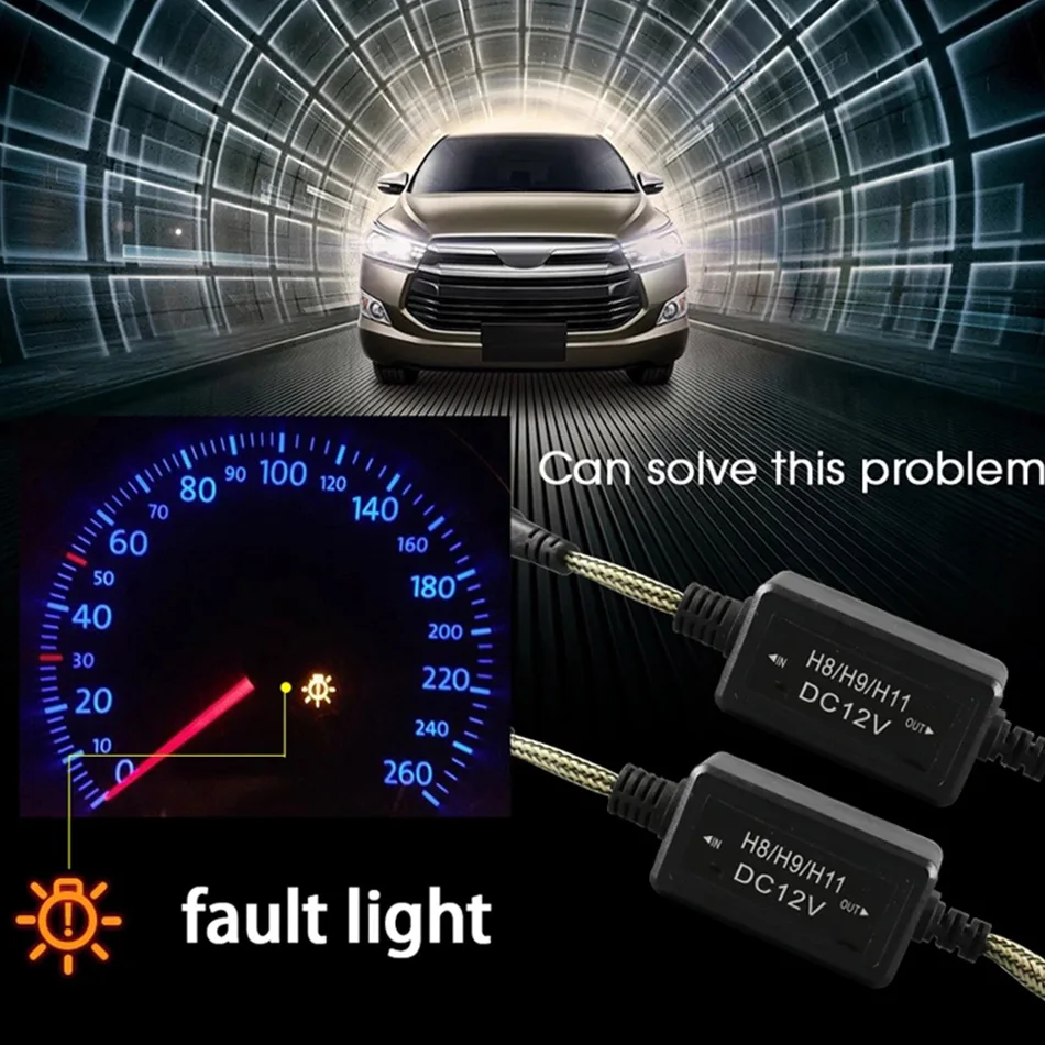H11 H4 HB3 H1HB4 H7 LED Headlight Decoder CANBUS EMC Canceller Capacitor Anti-flicker Error Free Resistor Auto Accessories | Автомобили и