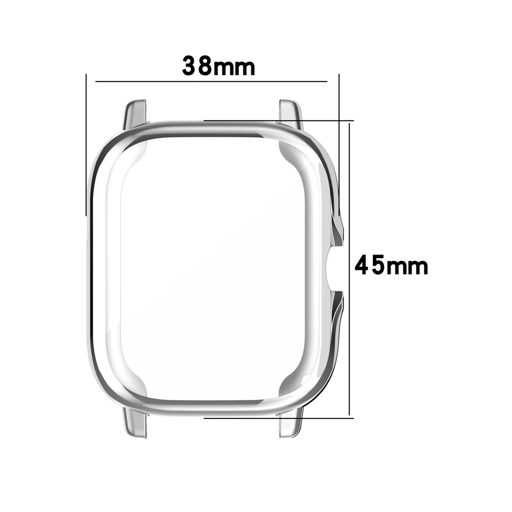 

For Xiaomi Amazfit GTS 3 2 2E Protective TPU Case Cover Bumper Smart Watch Edge Frame Bezel Shell A1968 Parts