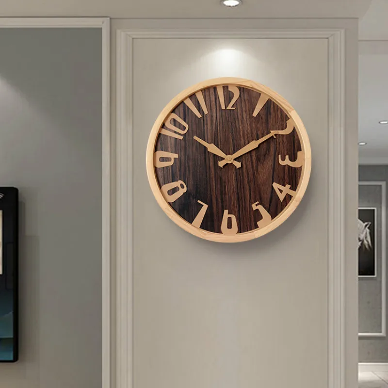 

Nordic Fashion Wall Clock Modern Design Wooden Decor Wall Decoration Wall Clock Sticker Horloge Wall Watches Home Decor BJ50WC
