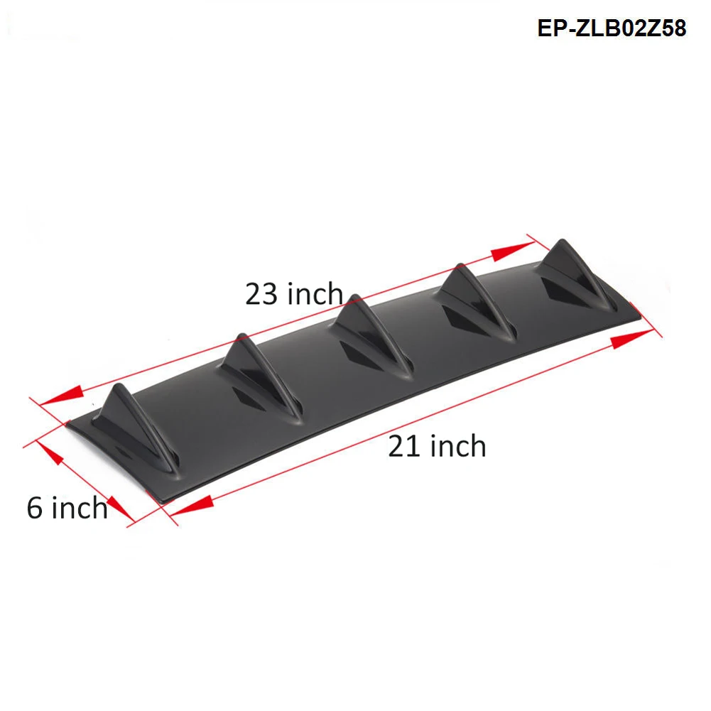 23&quot*6&quot Universal Car Rear Body Bumper Diffuser Spoiler 5 Wing Shark Back Lip Deflector Splitter | Автомобили и мотоциклы