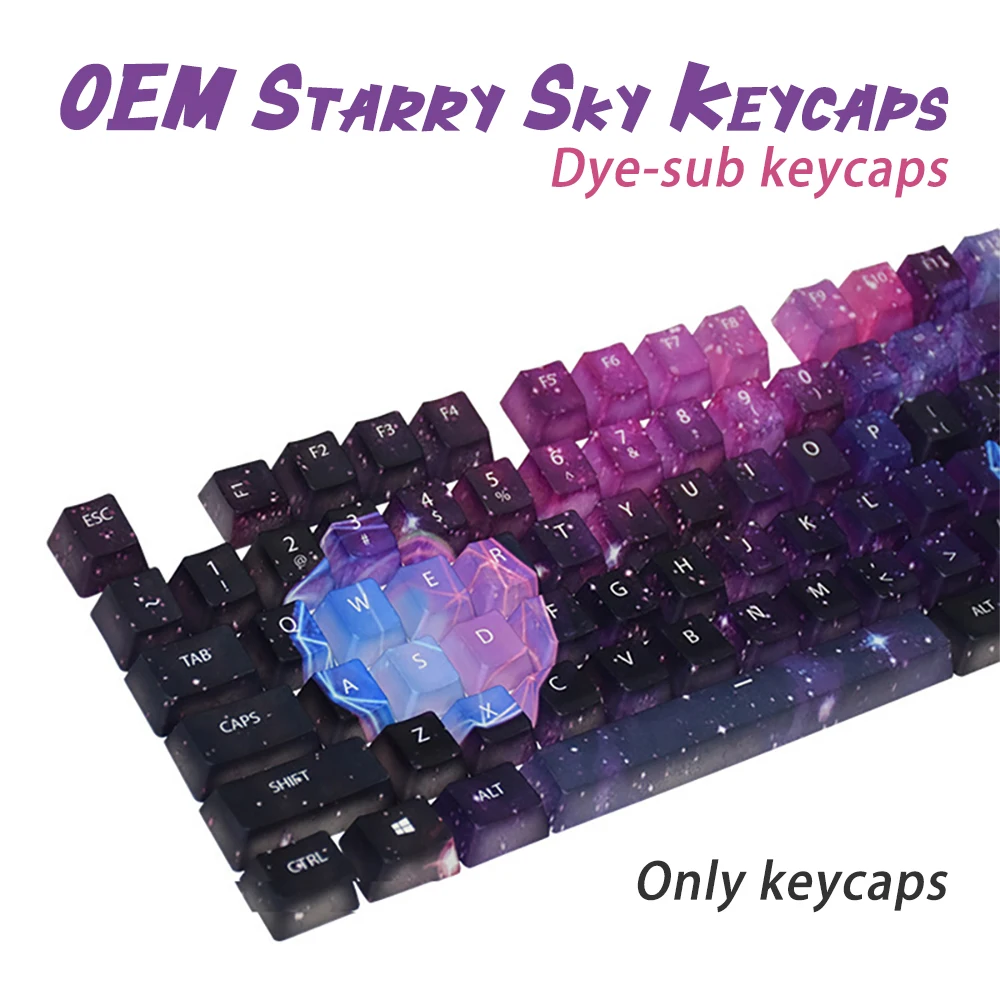 Колпачки для клавиш Starry Sky OEM PBT колпачки с сублимационной печатью механической