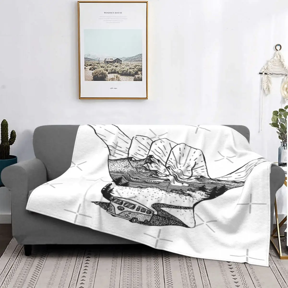 

Space Travel-colcha a cuadros para cama, manta térmica de lino y algodón, 150