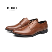 bhkh 2022 man formal dress shoes spring autumn lace up men wedding shoes smart business office work for men shoes