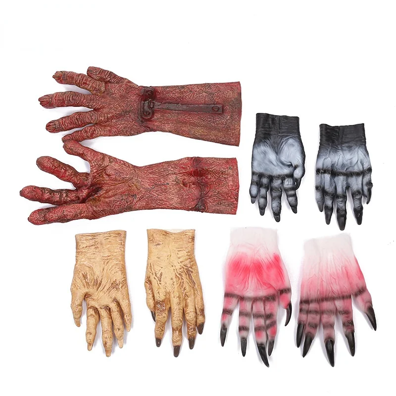 

Makeup Party Tricky Horror Zombie Demon Vampire Monster Finger Gloves Cosplay Role Playing Props Children Adults 2022