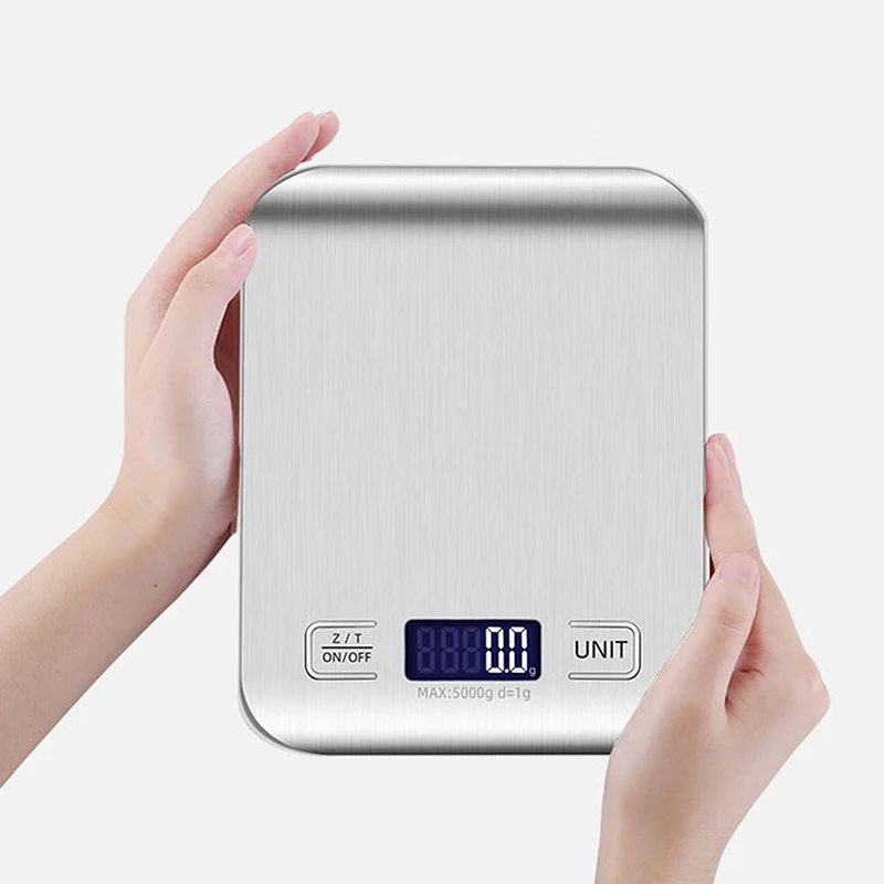 

Kitchen Scale For Food Gram Scale For Weight Loss Baking Cooking Stainless Steel Digital LCD Screen Four Measurement Units