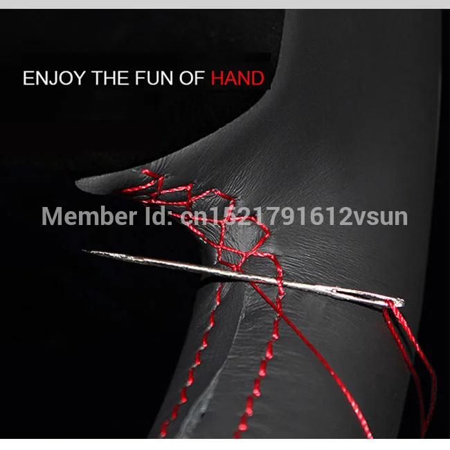 Черная замша красный кожаный DIY чехол рулевого колеса автомобиля для Subaru Legacy 2016