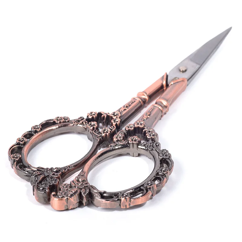 

4 Colors 1PC Vintage Plum Blossom Scissors Retro European Stainless Steel Classic Plum Scissors Retro Scissors ,j7y56
