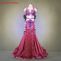 belly dance female adult high end custom bra or long skirt performance clothing profession competition sexy big swing skirts