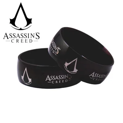 Assassins кольцо Creed мужские кольца из нержавеющей стали для мужчин титановые стальные кольца ювелирные изделия модный подарок стальное кольцо игра Прямая поставка - Цвет основного камня: black 1