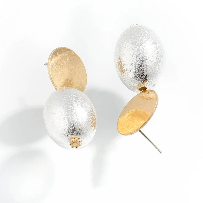 Yhpup Stylish Copper Round Geometric Dangle Earrings Retro Imitation Pearls Earring Brincos Ethnic Jewelry for Women Party 2019 | Украшения