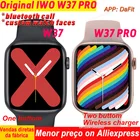 Оригинальные Смарт-часы iwo W37 Pro с двумя кнопками, 44 мм, серия 7, беспроводное зарядное устройство, Bluetooth, звонки, IP68, водонепроницаемые, с паролем, Смарт-часы