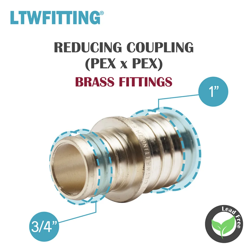 LTWFITTING свинцовая латунная PEX ОБЖИМНАЯ установка 3/4 &quotx 1&quot редукционная связь |