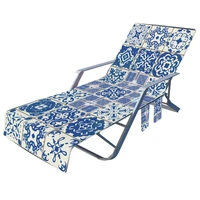 geometric print microfiber beach towel chair covers portable lightweight quick drying swim pool lounge chairs blanket bath towel