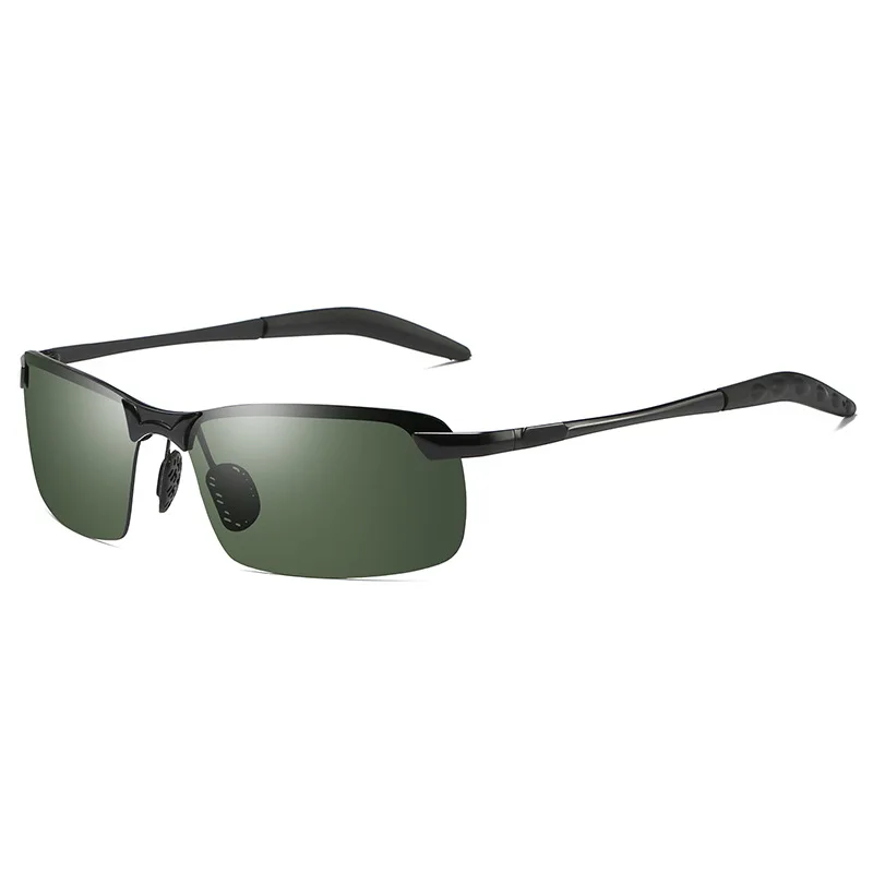 BlackDarkGreen RBROVO Меняющие цвет солнцезащитные очки мужские брендовые дизайнерские Классические Металлические поляризованные очки женские очки для вождения UV400 - Цвет линз: BlackDarkGreen