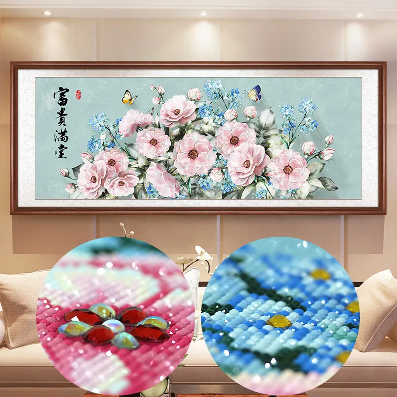 QIANZEHUI алмазная вышивка особой формы сделай сам богатые цветы для гостиной цветок