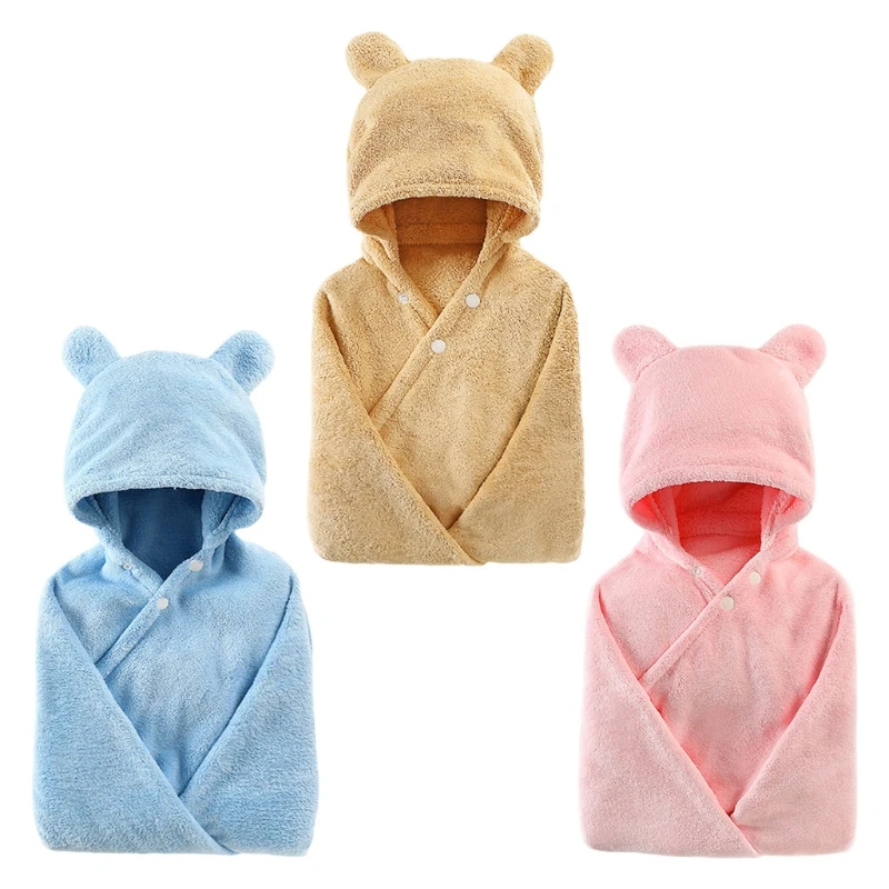 

Baby Cartoon Cute Bear Animal Hooded Bath Towel Ultra Soft Super Absorbent Bathrobe Cloth Robe Unisex for Boys Girls