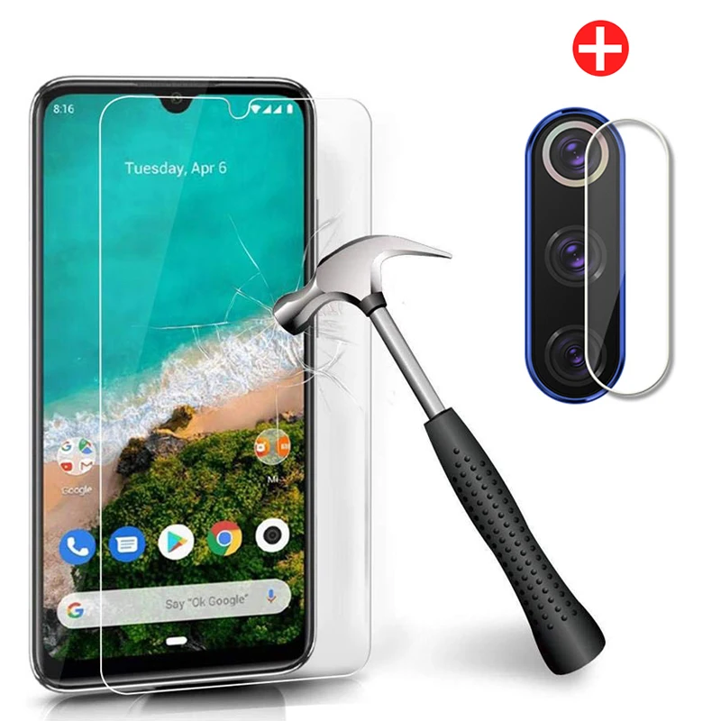 Tempered Glass For Xiaomi Mi A3 Screen Protector Protective Glas On The For Xiaomi Mi A3 Camera Lens Film Xiaomia3 MiA 3