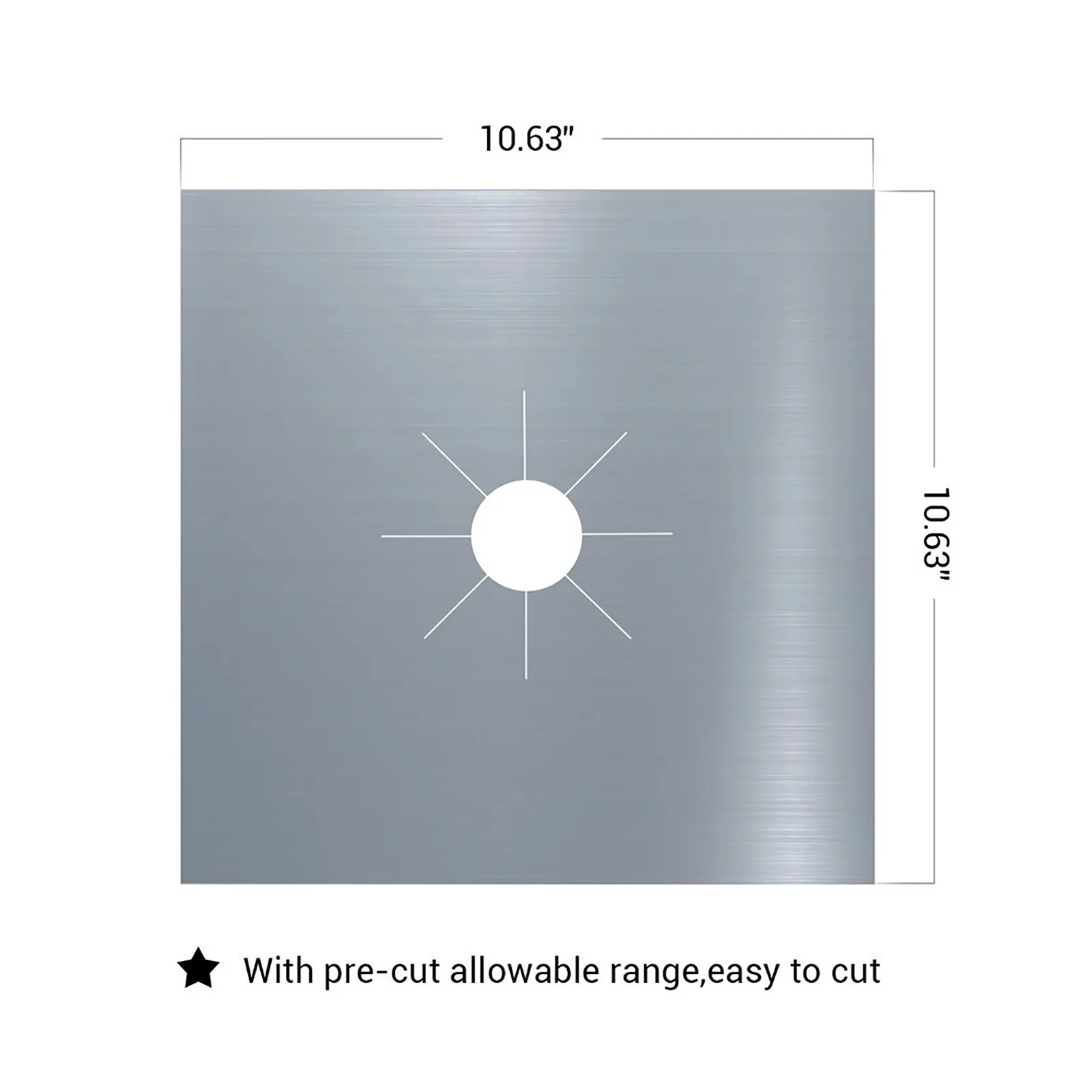 

New Household Stove Protector Reusable 4PCS Aluminum Foil Stove Burner Protective Cover Lining Clean Stove Protective Pad 6*