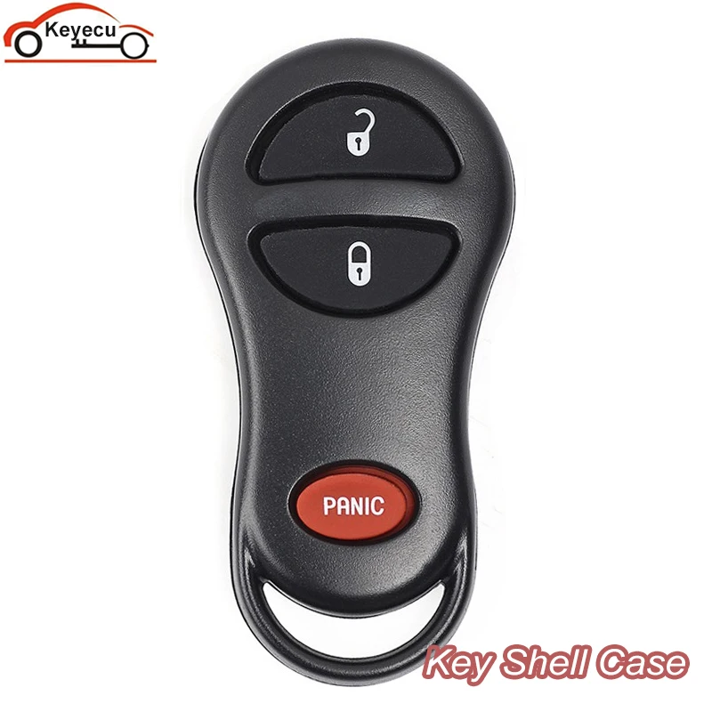 

KEYECU Remote Car Key Blank Case Cover Replacement For Chrysler Sebring Jeep Liberty Dodge Transmitter 2+1 / 3 B Fob Shell