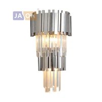 luxury chrome silver gold crystal clear led lamp led light wall lamp wall light wall sconce for bedroom foyer