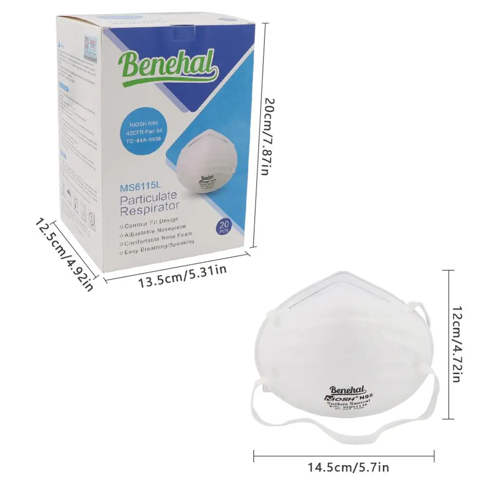 

20-200 PCS NIOSH N95 Disposable Dust Mask M