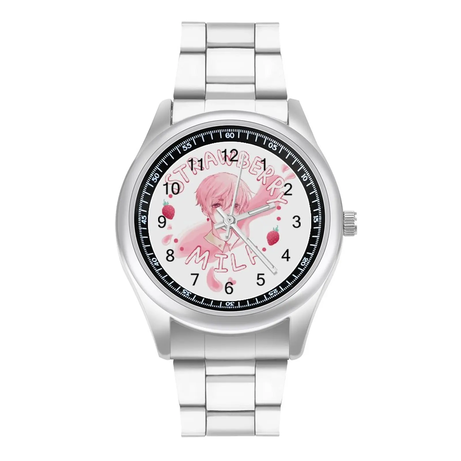 

Strawberry Quartz Watch Photo Beautiful Wrist Watch Stainless Promotion Business Teens Wristwatch