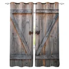 Затемняющие шторы с деревянной дверью в деревенском стиле для гостиной, оконные шторы для спальни, кухни занавесок, жалюзи