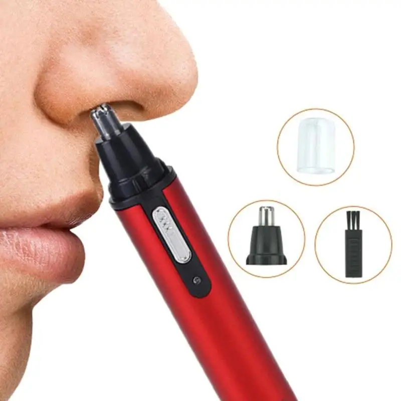 

Nose Hair Trimmer Electric Shaving Safe Face Care Trimmer for Ear hair Eyebrows Beard Trimming Tool AA Battery(Not included)