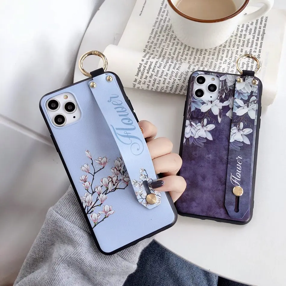 Чехол для Redmi Note 8 Pro 7 5 6 Plus Модный цветочный ремешок чехол-подставка Xiaomi Mi 9 8SE CC9 6X 5X