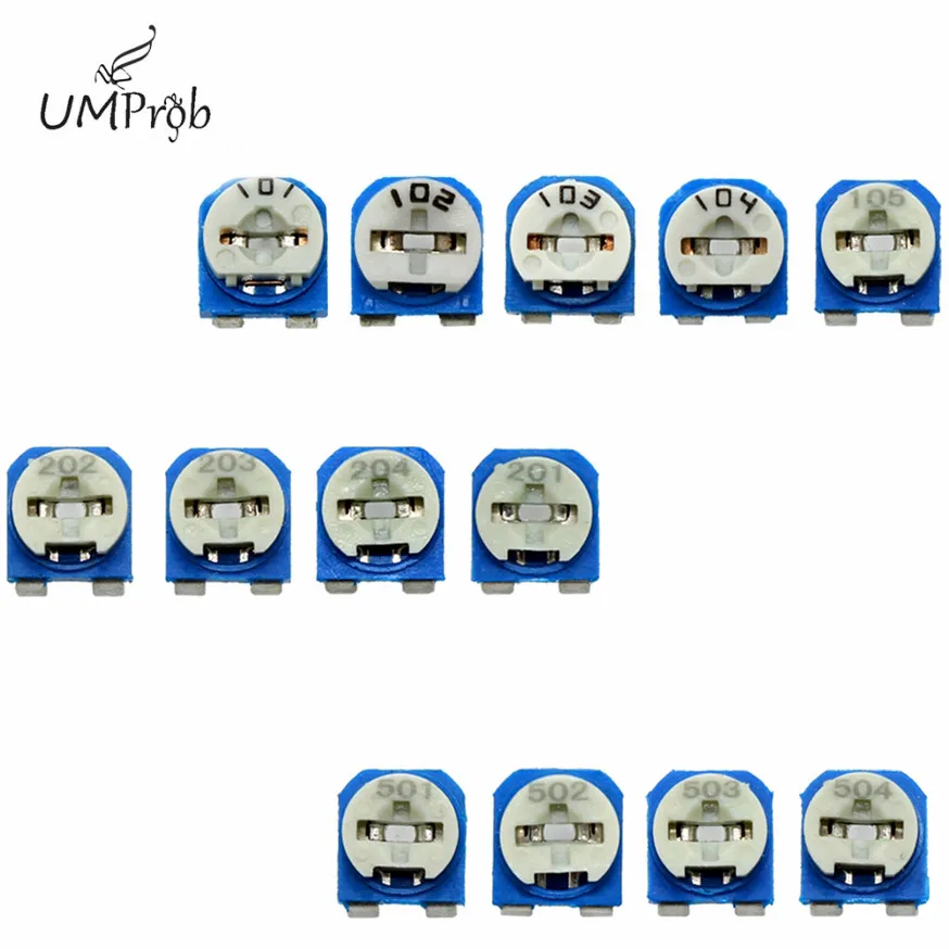 Тримминговый потенциометр набор из 13 регулируемых резисторов 100 ohm 1mohm RM065 типов *