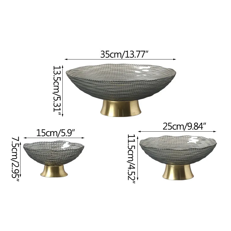 

Strongwell Household Supplies Decoration Plate Glass Storage Tray Home Living Room Display Furnishings Candy Organizer Ornament