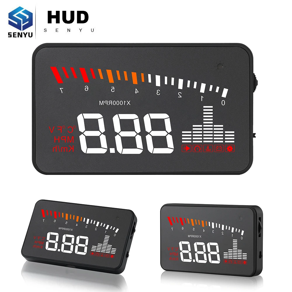 HUD Дисплей X5 Автомобильная электроника OBD OBD2 HUD X5 дисплей Автомобильный проектор скорости цифровой измеритель скорости Автомобильный бортовой компьютер