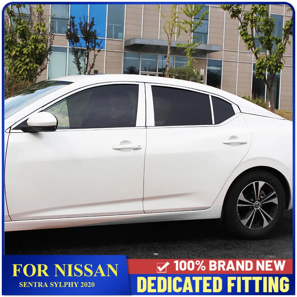 

6 шт./компл. для Nissan Sentra Sylphy 2020 2021, нержавеющая сталь, Автомобильный Центральный столб B + C, оконный столб, крышка, отделка, аксессуары