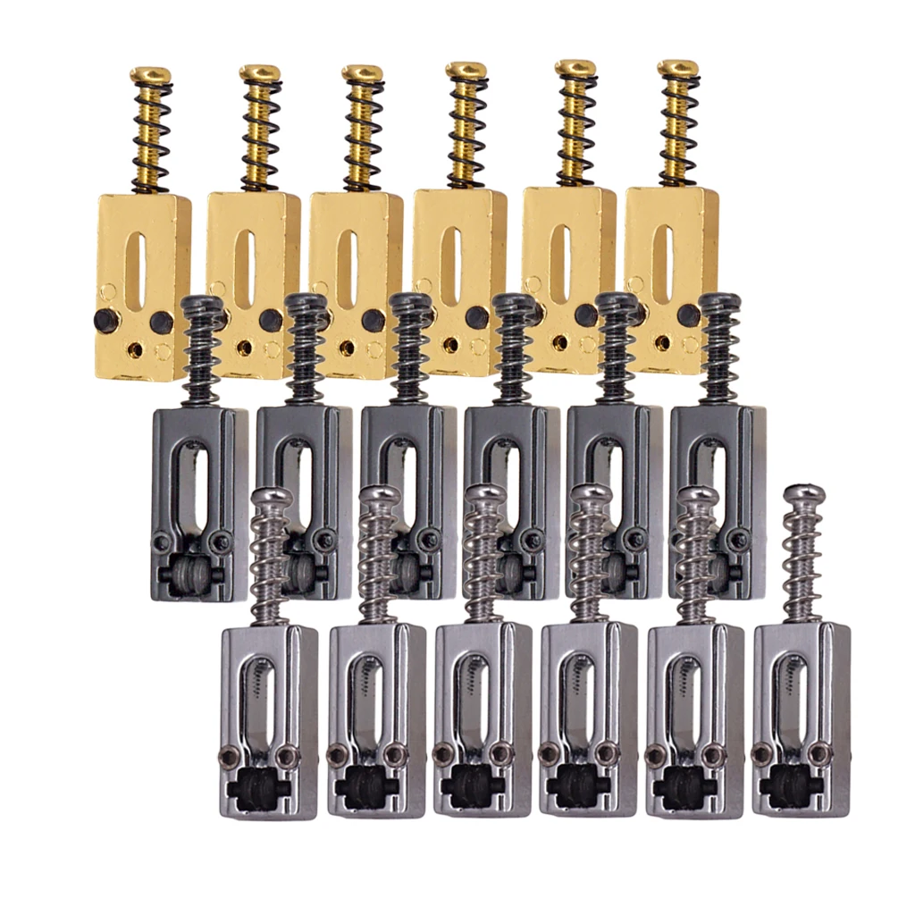 

6 Pieces Roller Saddle Bridge String Saddles For Electric Guitar