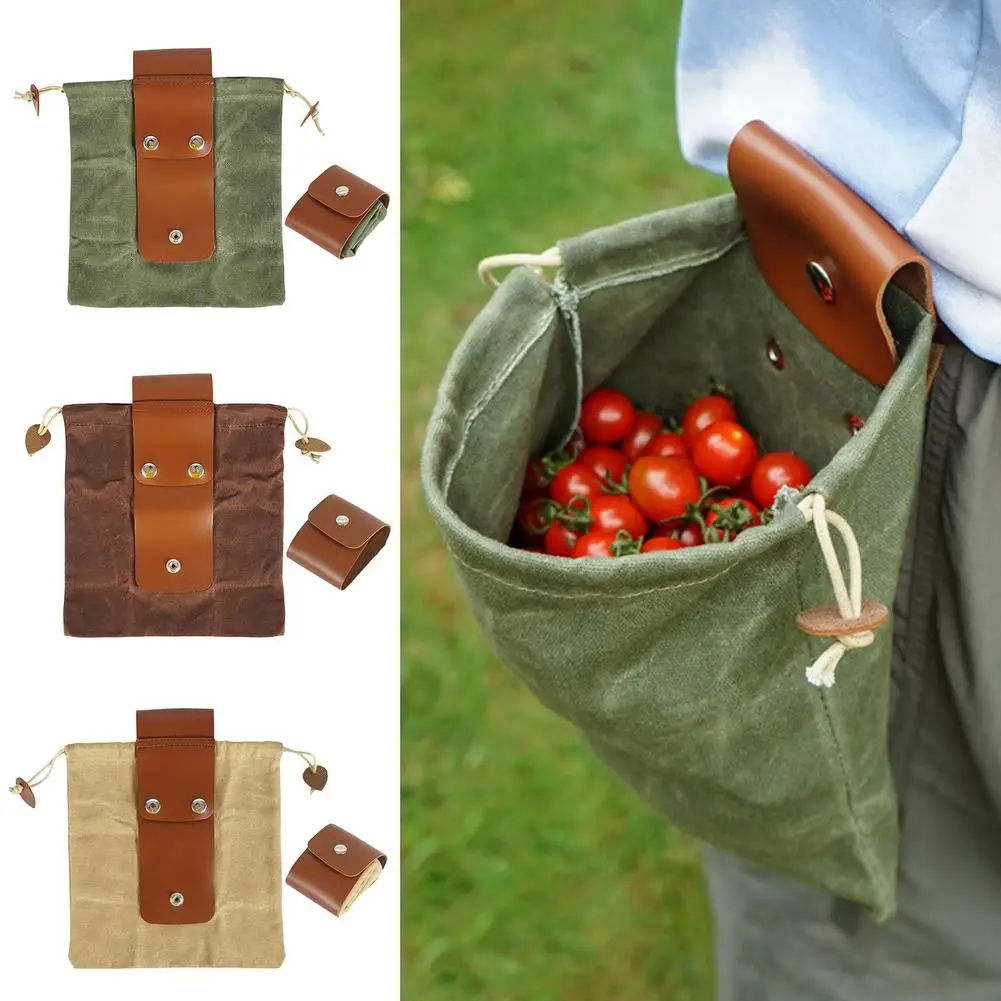 

Fruit Picking Bag Farm Waterproof Vegetable Harvest Picking Bag Camping Outdoor Foraging Bag Waist Hanging Tool Bag