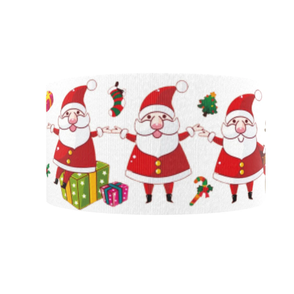 

David accessories 50yards/roll 3"75mm Christmas Design Grosgrain Ribbon DIY Bow Bag Material Ribbons Home Decoration,50Yc8241