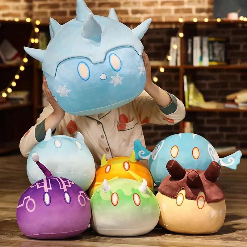 

1pc 35/45cm Hot Game Genshin Impact Plush Pillow Slime Plushie Toys Gifts for Kids Genshin Impact Elemental Slime Plush Pillow