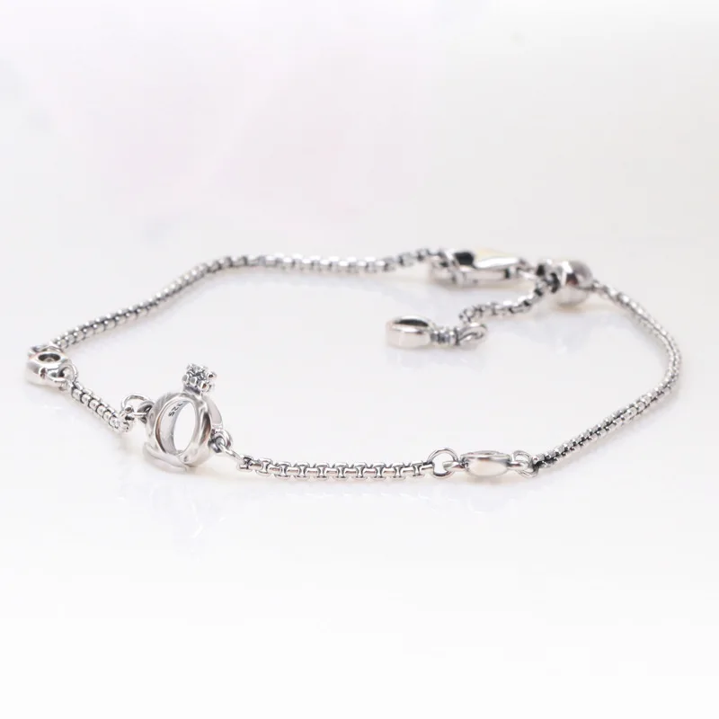 

Amas S925 Sterling Silver Crown Shining Crown O Adjustable Bracelet For Girlfriend Surprise Gift