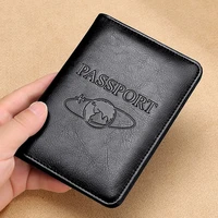 high quality cow leather passport cover fashion cover on the passport multi slots card holder wallet slim cowhide card holder