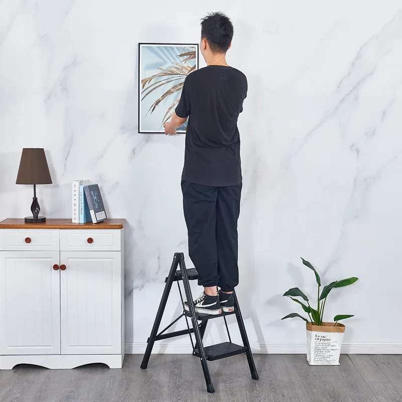 Ladder Household Folding Step Stool Two Three Four Five Steps Thickened Iron Pipe Pedal Indoor Trestle Small | Мебель