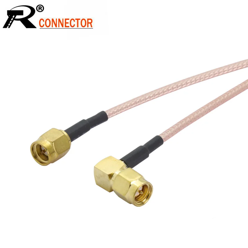 100 шт./лот прямоугольный SMA штекер Разъем RF коаксиальный кабель RG316 ОТРЕЗОК кабеля