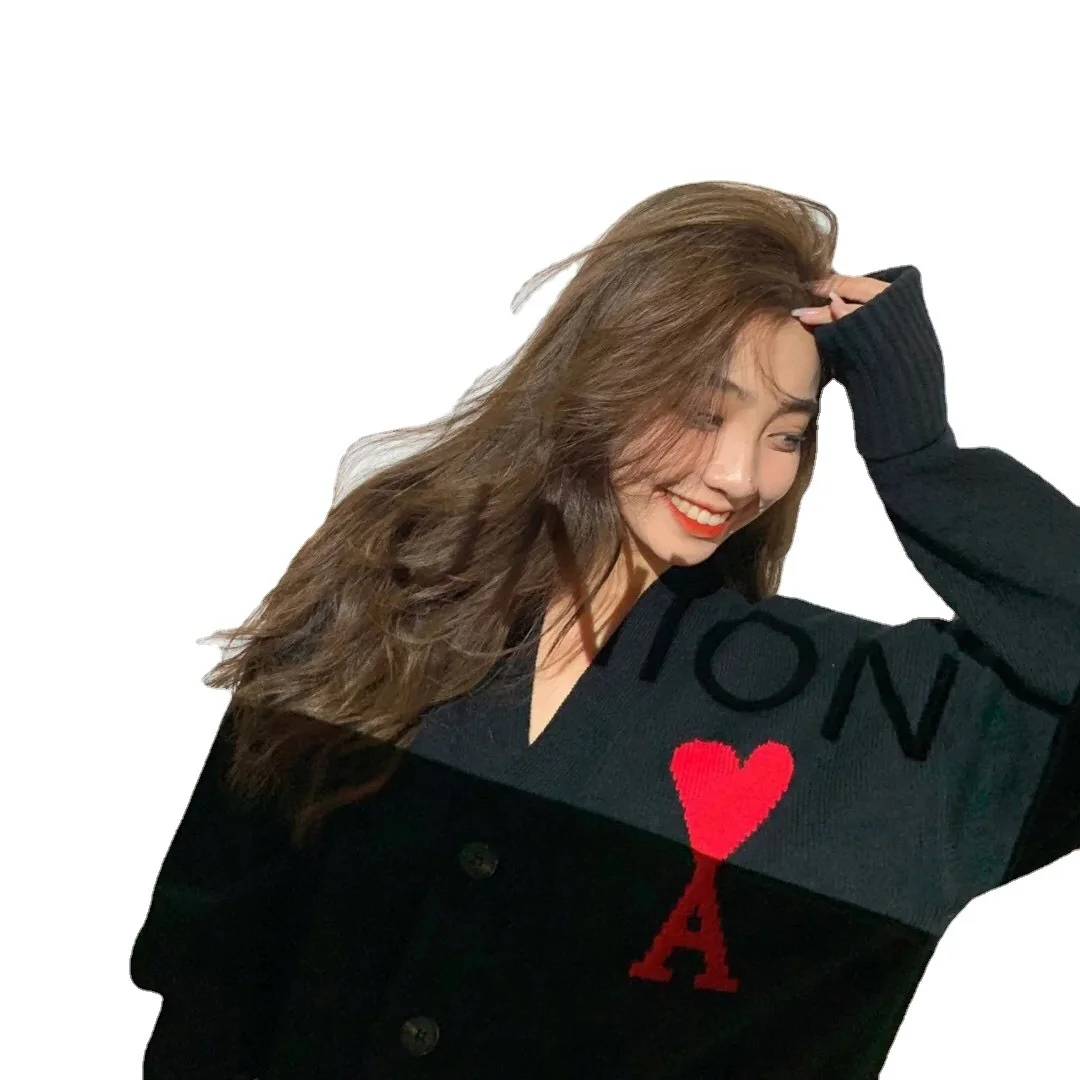 

Women Embroidery Casual Knitting Cardigan Full Sleeve Solid Color Jacket 2021 Spring Autumn New Version Sweater