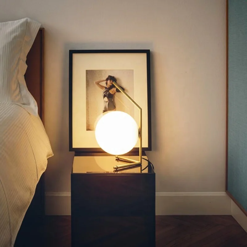 Креативные светильники нового дизайна боковая лампа из бронзового стекла для