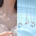 Кристалл лунные ожерелья для женщин подростков девушки корейская мода элегантный темпераментный стиль ожерелье до ключицы Модные Ювелирные изделия Подарки