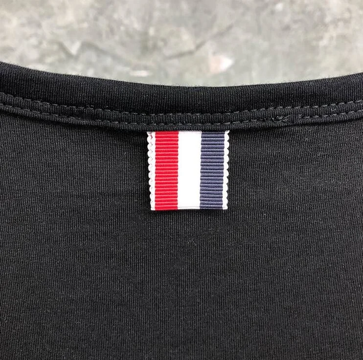 

2021 Fashion TB THOM Brand Vest Men O-Neck Collar Solid Sports Undershirt Casual Cotton Summer Clothing