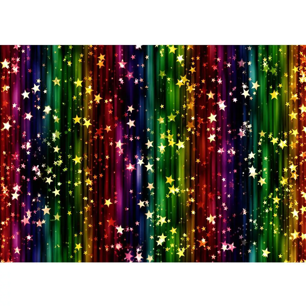 Рождественский цвет блестящие звезды Виниловый фон для фотосъемки Декор дети