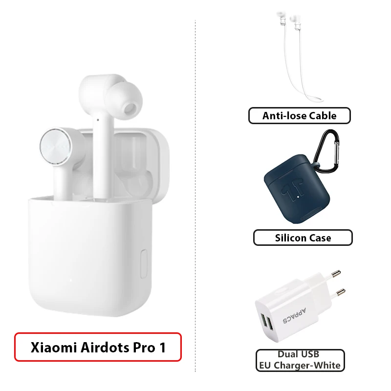 Сяо mi Airdots mi Air СПЦ Bluetooth наушники ANC переключатель ENC HD Авто пауза коснитесь Управление для Ios и Android - Цвет: 1Add CableDBCaseCh
