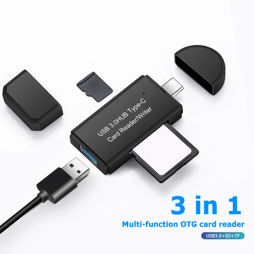 3 в 1 Тип C до USB 2 0 OTG Micro устройство для чтения карт SD TF высокоскоростной