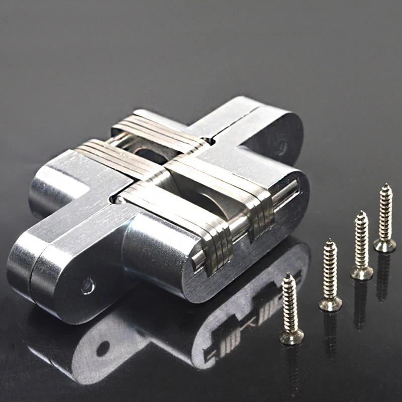 1 to 4 Pcs 304 Stainless Steel Hidden Hinges Invisible Concealed Cross Door Hinge Bearing 180Degree With Screw For Folding | Обустройство
